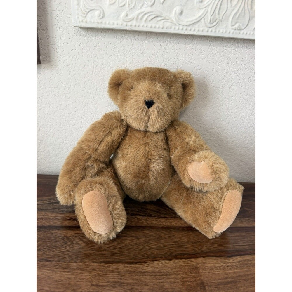 VTG Vermont Teddy Bear Company Brown Jointed Plush  USA
